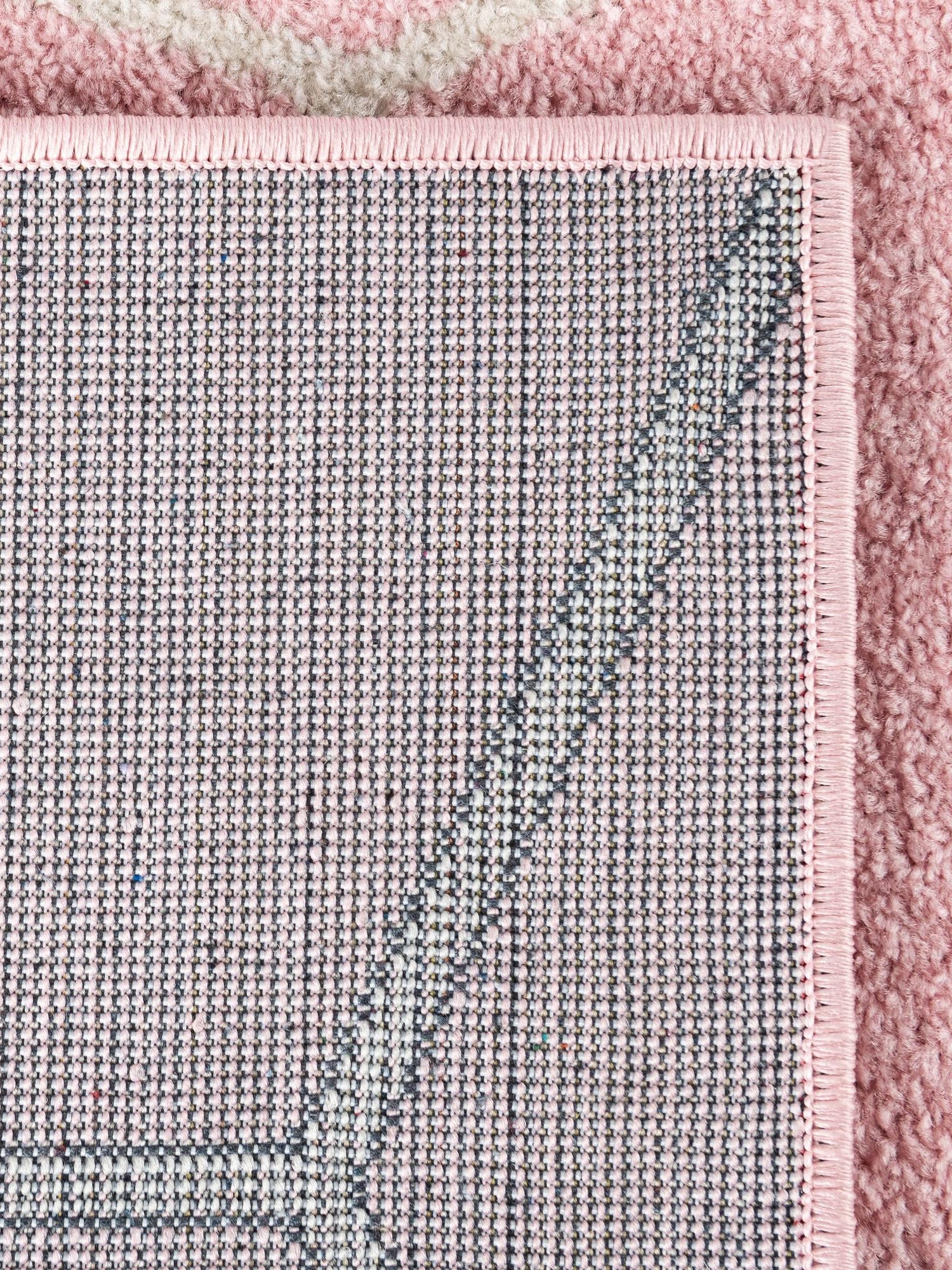 Light Pink 7' 10 x 7' 10 Trellis Frieze Octagon Area Rug Geometric Modern Unique Stain Resistant Easy Clean Carpet for Living, Dining, Bedrooms, Office for Sale at Rug Engine