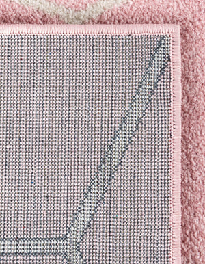 Light Pink 7' 10 x 7' 10 Trellis Frieze Octagon Area Rug Geometric Modern Unique Stain Resistant Easy Clean Carpet for Living, Dining, Bedrooms, Office for Sale at Rug Engine