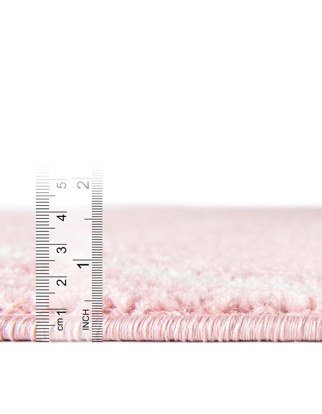 Light Pink 3' 1 x 3' 1 Trellis Frieze Square Area Rug Geometric Modern Unique Stain Resistant Easy Clean Carpet for Living, Dining, Bedrooms, Office for Sale at Rug Engine