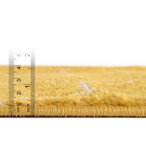 Yellow 7' 10 x 7' 10 Trellis Frieze Octagon Area Rug Geometric Modern Unique Stain Resistant Easy Clean Carpet for Living, Dining, Bedrooms, Office for Sale at Rug Engine