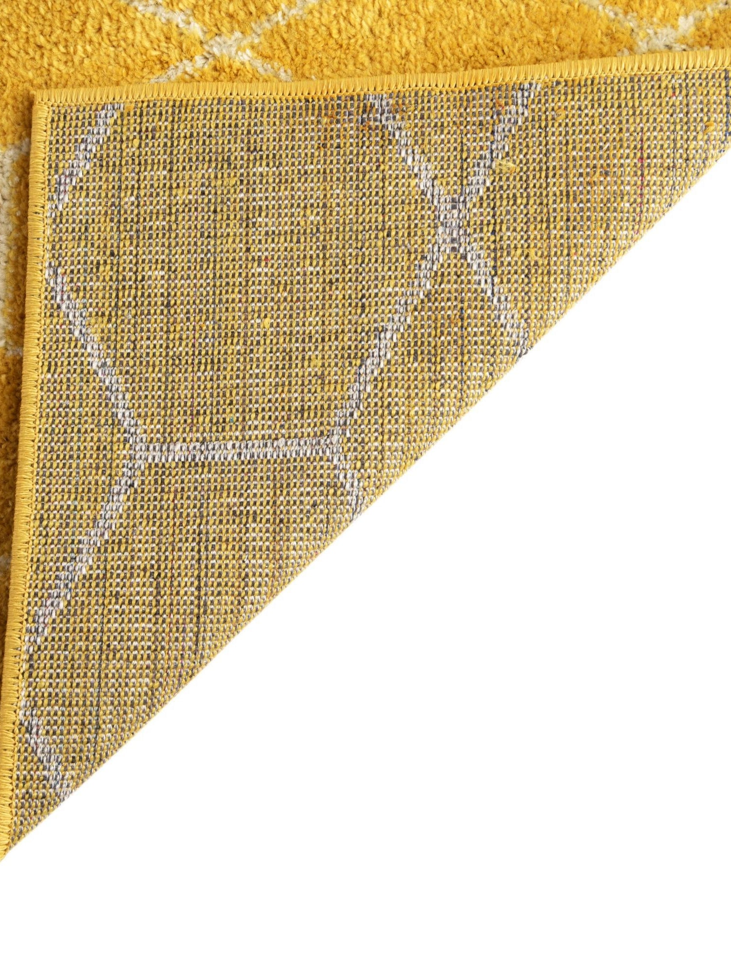 Yellow 4' 1 x 4' 1 Trellis Frieze Square Area Rug Geometric Modern Unique Stain Resistant Easy Clean Carpet for Living, Dining, Bedrooms, Office for Sale at Rug Engine