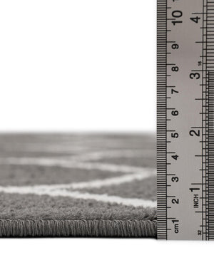 Dark Gray 7' 10 x 7' 10 Trellis Frieze Octagon Area Rug Geometric Modern Unique Stain Resistant Easy Clean Carpet for Living, Dining, Bedrooms, Office for Sale at Rug Engine
