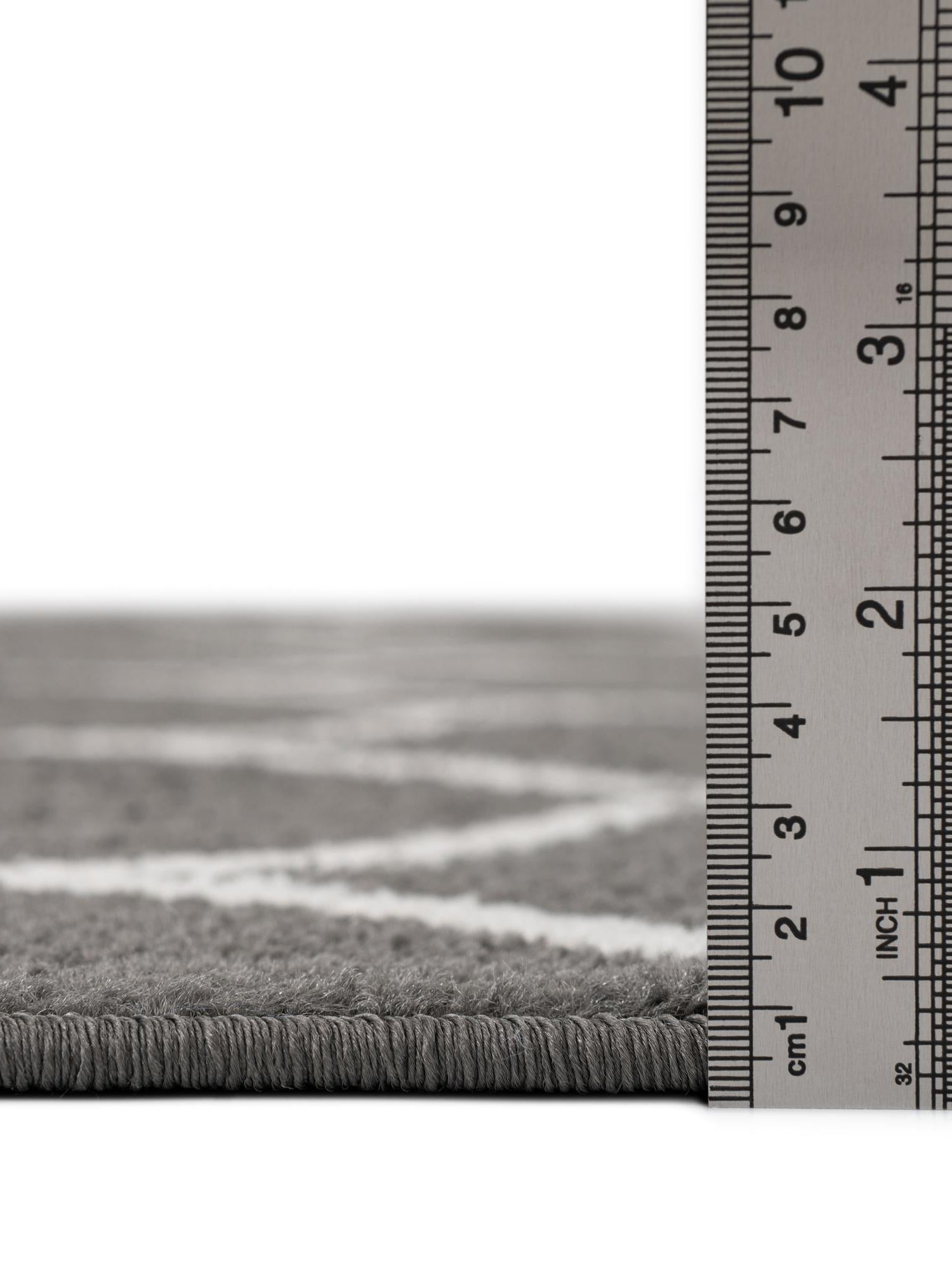 Dark Gray 5' 3 x 5' 3 Trellis Frieze Octagon Area Rug Geometric Modern Unique Stain Resistant Easy Clean Carpet for Living, Dining, Bedrooms, Office for Sale at Rug Engine