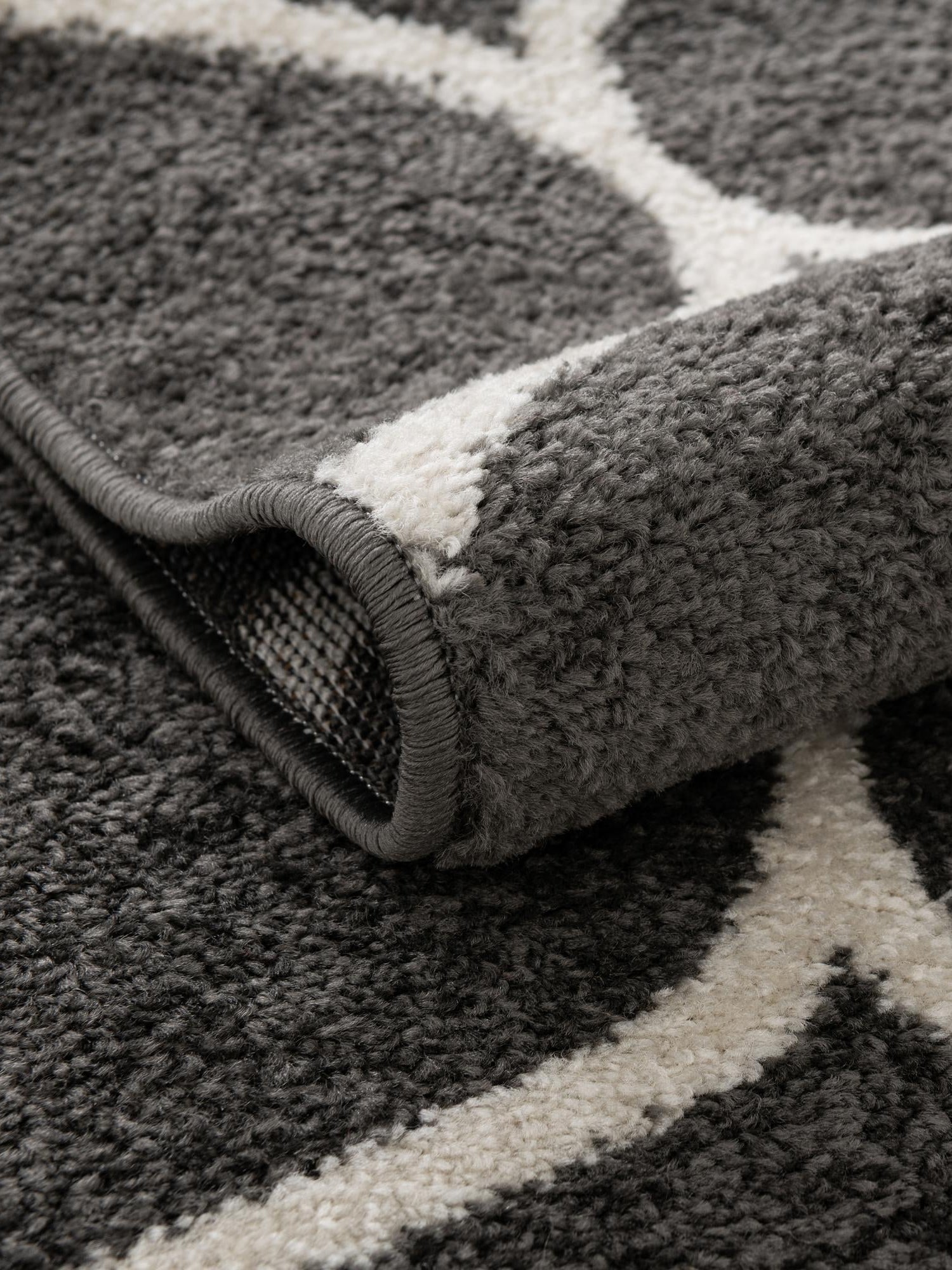 Dark Gray 5' 3 x 5' 3 Trellis Frieze Octagon Area Rug Geometric Modern Unique Stain Resistant Easy Clean Carpet for Living, Dining, Bedrooms, Office for Sale at Rug Engine
