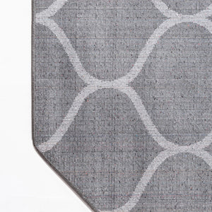 Dark Gray 5' 3 x 5' 3 Trellis Frieze Octagon Area Rug Geometric Modern Unique Stain Resistant Easy Clean Carpet for Living, Dining, Bedrooms, Office for Sale at Rug Engine