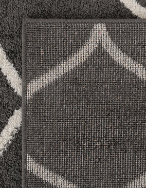 Dark Gray 4' 1 x 4' 1 Trellis Frieze Square Area Rug Geometric Modern Unique Stain Resistant Easy Clean Carpet for Living, Dining, Bedrooms, Office for Sale at Rug Engine