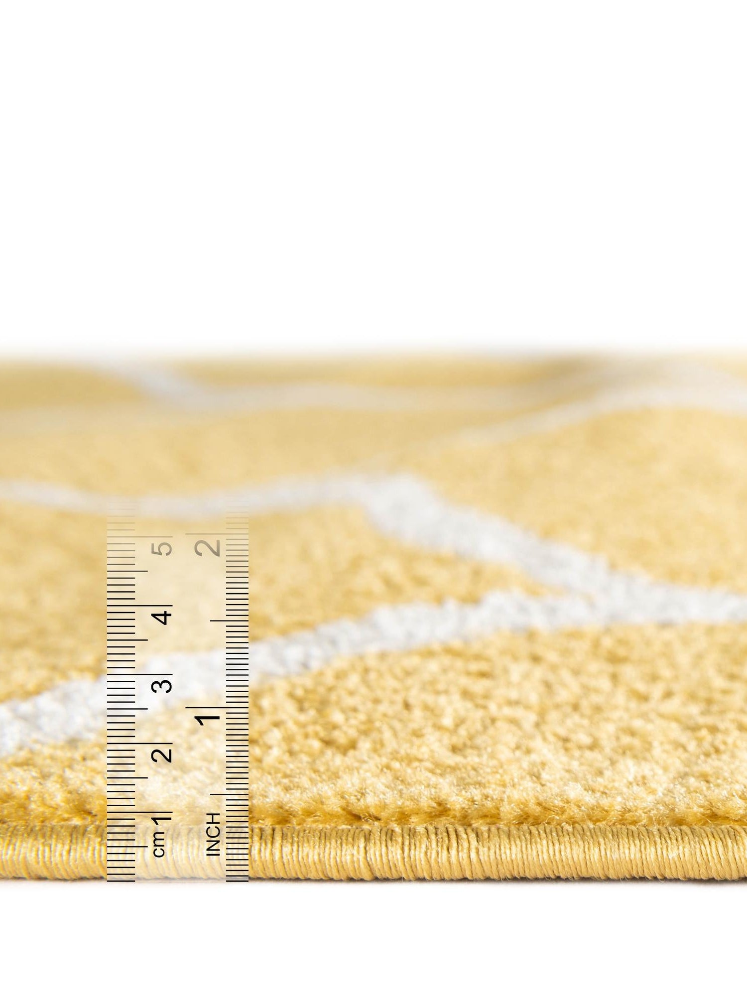 Yellow 7' 1 x 7' 1 Trellis Frieze Square Area Rug Geometric Modern Unique Stain Resistant Easy Clean Carpet for Living, Dining, Bedrooms, Office for Sale at Rug Engine