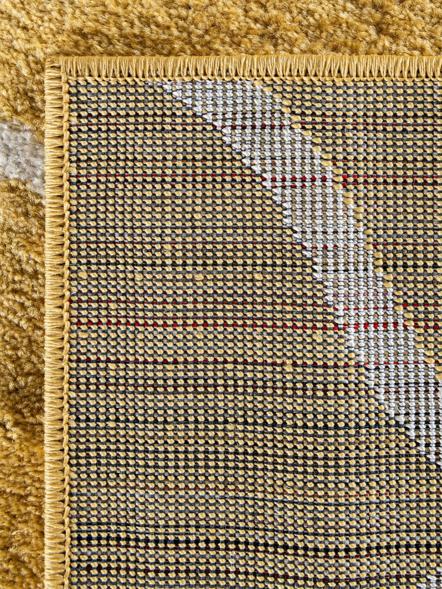 Yellow 7' 1 x 7' 1 Trellis Frieze Square Area Rug Geometric Modern Unique Stain Resistant Easy Clean Carpet for Living, Dining, Bedrooms, Office for Sale at Rug Engine