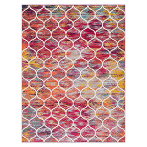 Multicolor 10' x 13' 1 Trellis Frieze Rectangle Area Rug Geometric Modern Unique Stain Resistant Easy Clean Carpet for Living, Dining, Bedrooms, Office for Sale at Rug Engine