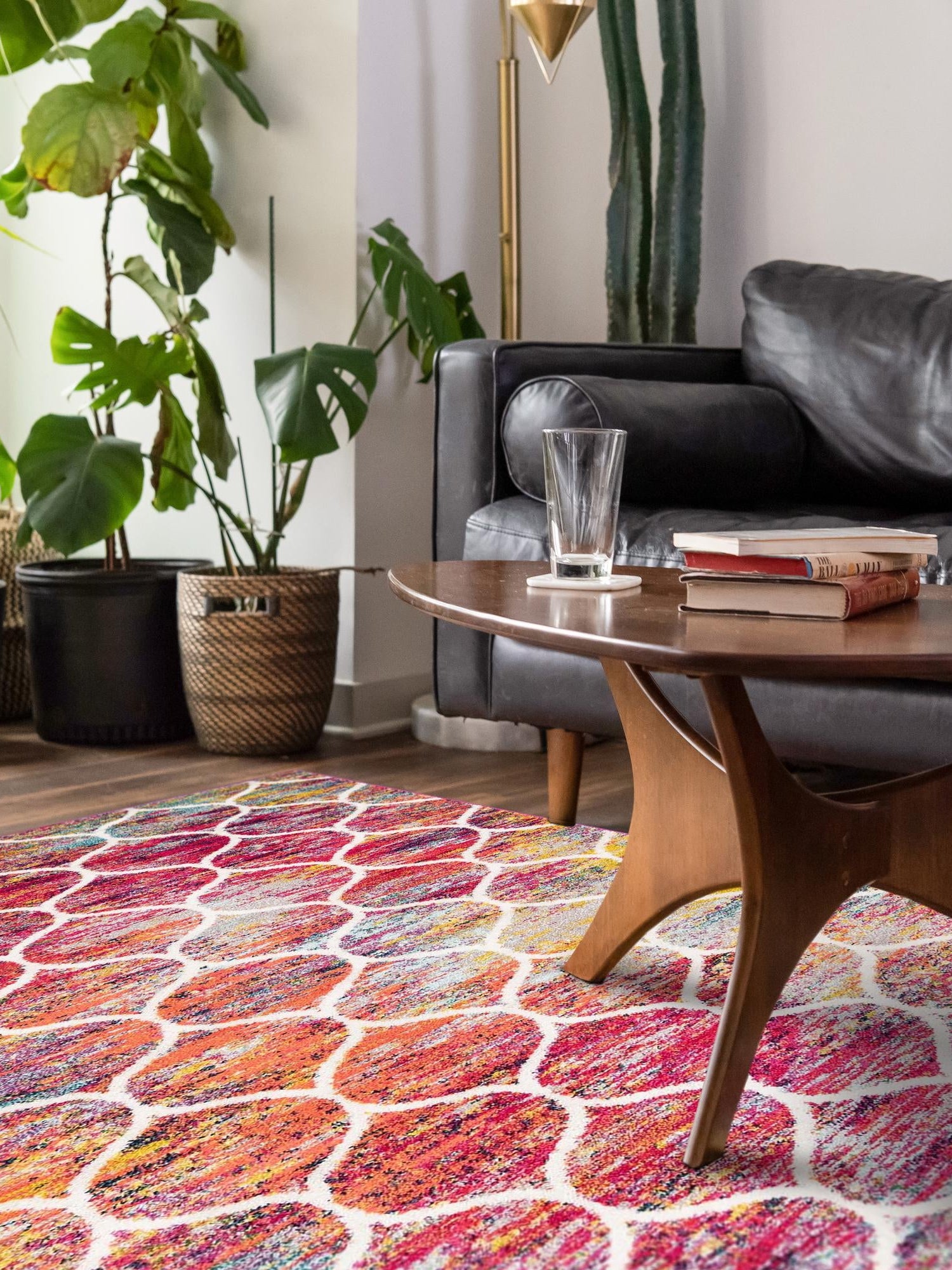 Multicolor 2' x 3' 1 Trellis Frieze Rectangle Area Rug Geometric Modern Unique Stain Resistant Easy Clean Carpet for Living, Dining, Bedrooms, Office for Sale at Rug Engine
