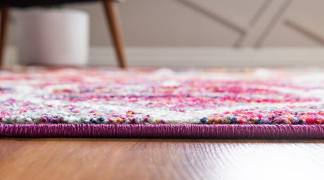 Multicolor 7' 1 x 7' 1 Trellis Frieze Square Area Rug Geometric Modern Unique Stain Resistant Easy Clean Carpet for Living, Dining, Bedrooms, Office for Sale at Rug Engine