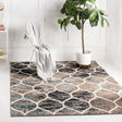Blue Multicolor 5' 3 x 5' 3 Trellis Frieze Square Area Rug Geometric Modern Unique Stain Resistant Easy Clean Carpet for Living, Dining, Bedrooms, Office for Sale at Rug Engine