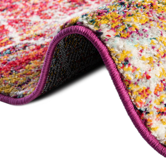 Multicolor 6' 1 x 6' 1 Trellis Frieze Square Area Rug Geometric Modern Unique Stain Resistant Easy Clean Carpet for Living, Dining, Bedrooms, Office for Sale at Rug Engine