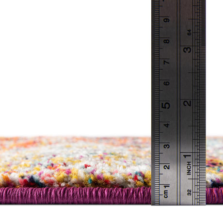 Multicolor 7' 1 x 7' 1 Trellis Frieze Octagon Area Rug Geometric Modern Unique Stain Resistant Easy Clean Carpet for Living, Dining, Bedrooms, Office for Sale at Rug Engine