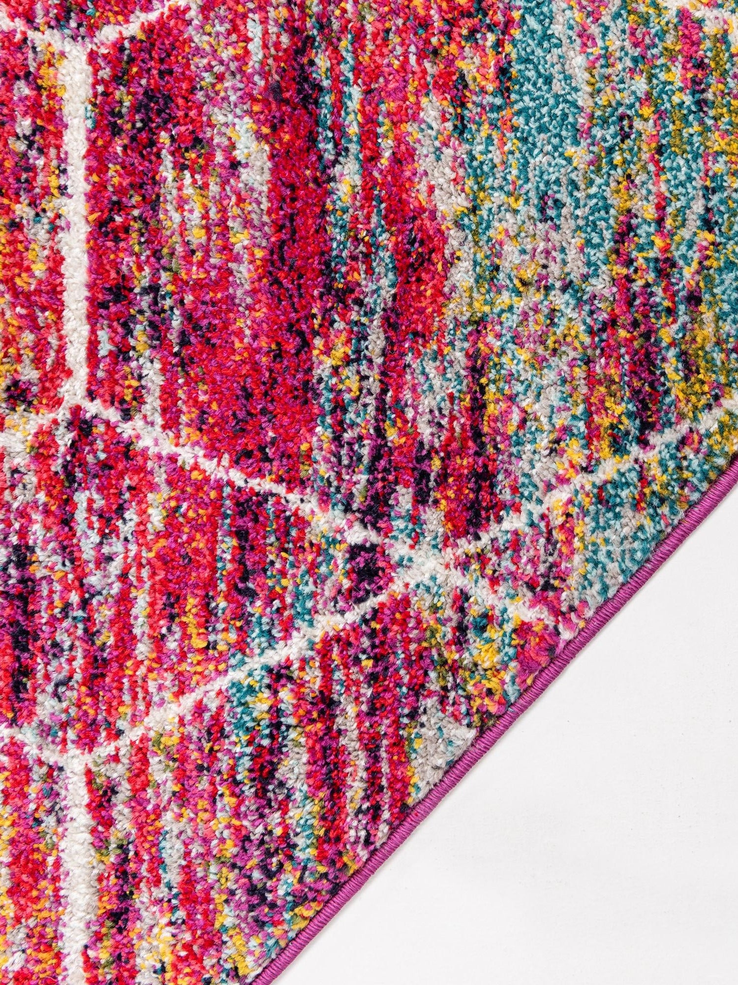 Multicolor 7' 10 x 7' 10 Trellis Frieze Octagon Area Rug Geometric Modern Unique Stain Resistant Easy Clean Carpet for Living, Dining, Bedrooms, Office for Sale at Rug Engine