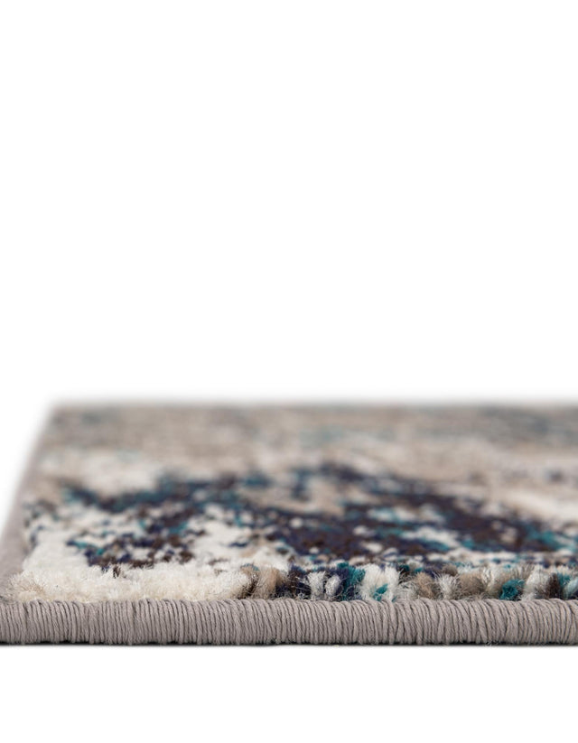 Blue Multicolor 5' 3 x 5' 3 Trellis Frieze Square Area Rug Geometric Modern Unique Stain Resistant Easy Clean Carpet for Living, Dining, Bedrooms, Office for Sale at Rug Engine