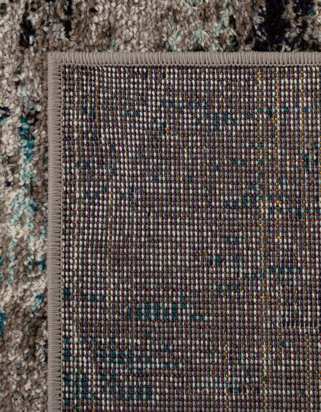 Blue Multicolor 3' 1 x 3' 1 Trellis Frieze Square Area Rug Geometric Modern Unique Stain Resistant Easy Clean Carpet for Living, Dining, Bedrooms, Office for Sale at Rug Engine