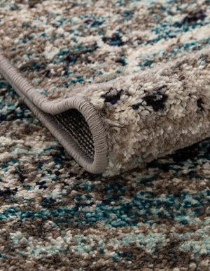 Blue Multicolor 7' 10 x 7' 10 Trellis Frieze Octagon Area Rug Geometric Modern Unique Stain Resistant Easy Clean Carpet for Living, Dining, Bedrooms, Office for Sale at Rug Engine