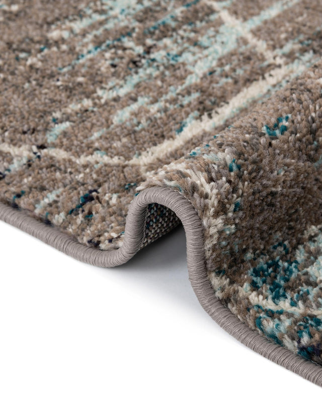 Blue Multicolor 6' 1 x 6' 1 Trellis Frieze Octagon Area Rug Geometric Modern Unique Stain Resistant Easy Clean Carpet for Living, Dining, Bedrooms, Office for Sale at Rug Engine