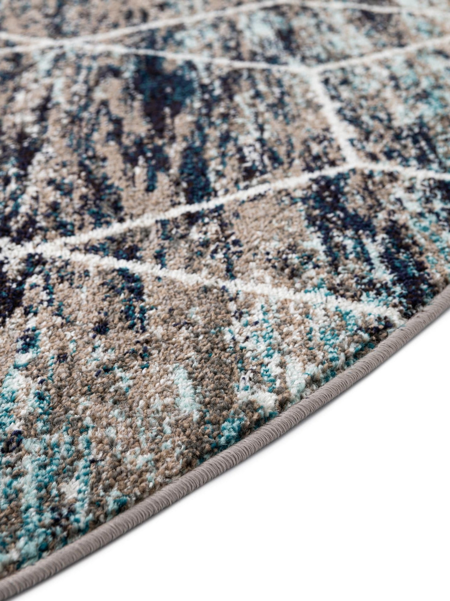 Blue Multicolor 6' 1 x 9' Trellis Frieze Oval Area Rug Geometric Modern Unique Stain Resistant Easy Clean Carpet for Living, Dining, Bedrooms, Office for Sale at Rug Engine