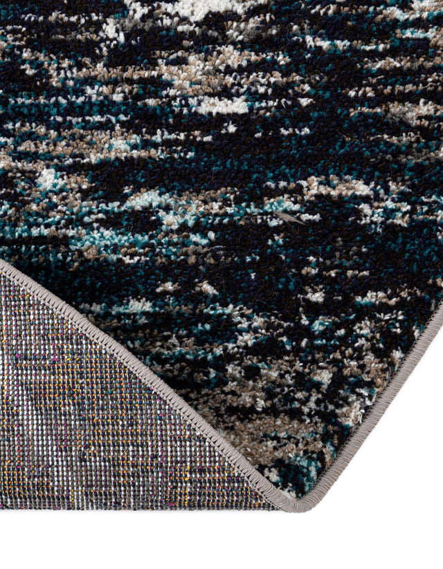 Blue Multicolor 7' 1 x 10' Trellis Frieze Oval Area Rug Geometric Modern Unique Stain Resistant Easy Clean Carpet for Living, Dining, Bedrooms, Office for Sale at Rug Engine