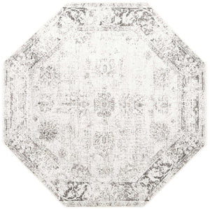 Gray 7' 10 x 7' 10 Sofia Octagon Area Rug Durable Easy Clean Stain Resistant Unique Carpet for Affordable Interior Home Design for Sale at Rug Engine