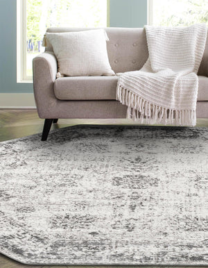 Gray 4' 1 x 4' 1 Sofia Octagon Area Rug Durable Easy Clean Stain Resistant Unique Carpet for Affordable Interior Home Design for Sale at Rug Engine