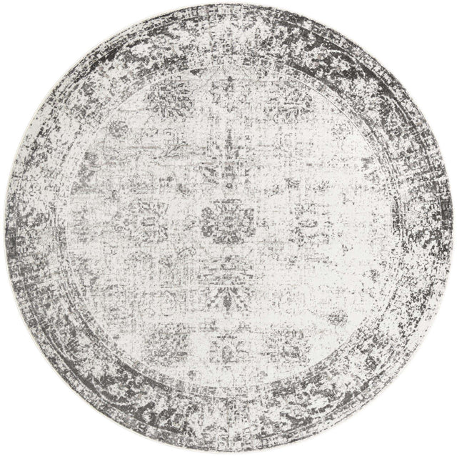 Gray 10' x 10' Sofia Round Area Rug Durable Easy Clean Stain Resistant Unique Carpet for Affordable Interior Home Design for Sale at Rug Engine