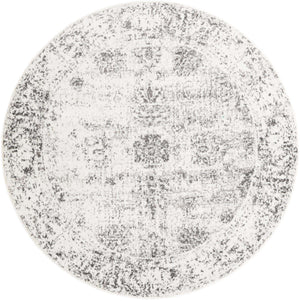 Gray 6' 1 x 6' 1 Sofia Round Area Rug Durable Easy Clean Stain Resistant Unique Carpet for Affordable Interior Home Design for Sale at Rug Engine
