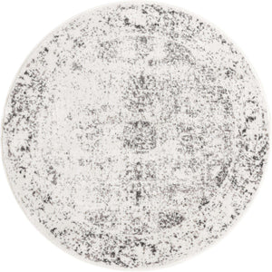Gray 4' 1 x 4' 1 Sofia Round Area Rug Durable Easy Clean Stain Resistant Unique Carpet for Affordable Interior Home Design for Sale at Rug Engine