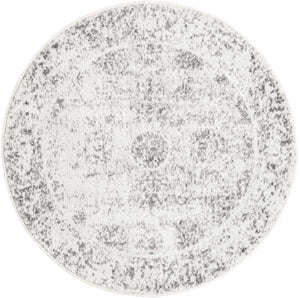 Gray 3' 1 x 3' 1 Sofia Round Area Rug Durable Easy Clean Stain Resistant Unique Carpet for Affordable Interior Home Design for Sale at Rug Engine