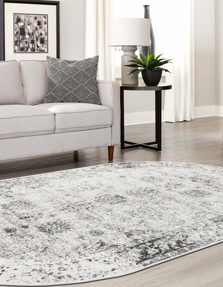 Gray 2' x 3' 1 Sofia Oval Area Rug Durable Easy Clean Stain Resistant Unique Carpet for Affordable Interior Home Design for Sale at Rug Engine
