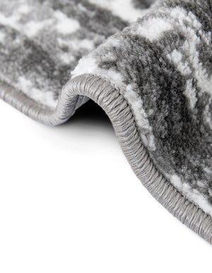 Gray 4' 1 x 6' 1 Sofia Oval Area Rug Durable Easy Clean Stain Resistant Unique Carpet for Affordable Interior Home Design for Sale at Rug Engine