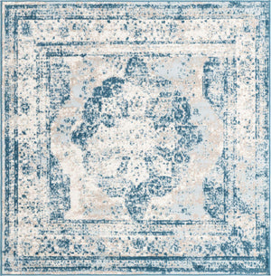 Blue 5' x 5' Sofia Square Rug