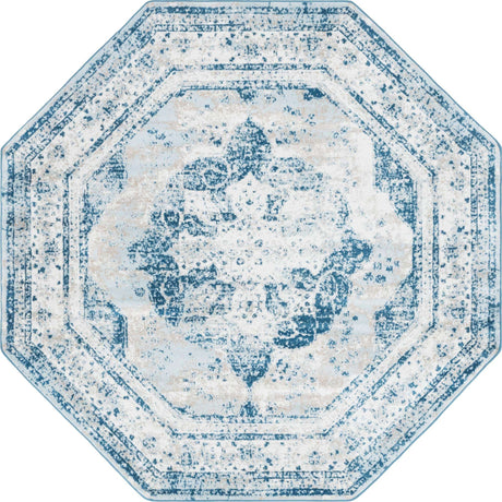 Blue 8' x 8' Sofia Octagon Rug
