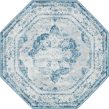 Blue 6' x 6' Sofia Octagon Rug