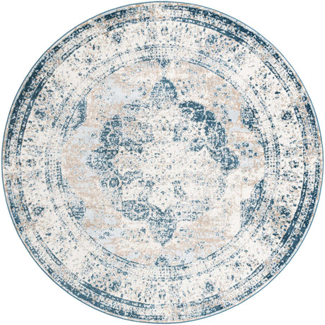Blue 10' x 10' Sofia Round Rug