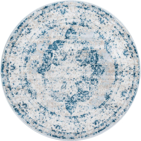 Blue 3' 3 x 3' 3 Sofia Round Rug