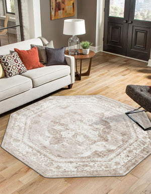 Beige 6' 1 x 6' 1 Sofia Octagon Rug
