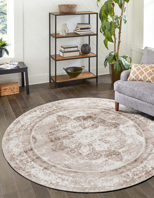 Beige 3' 3 x 3' 3 Sofia Round Rug