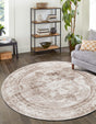 Beige 3' 3 x 3' 3 Sofia Round Rug