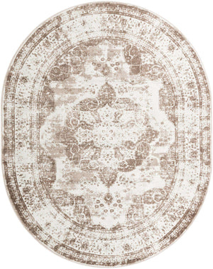 Beige 8' x 10' Sofia Oval Rug