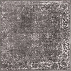 Dark Gray 5' 3 x 5' 3 Sofia Square Area Rug Durable Easy Clean Stain Resistant Unique Carpet for Affordable Interior Home Design for Sale at Rug Engine