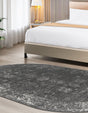 Dark Gray 2' x 3' 1 Sofia Oval Rug