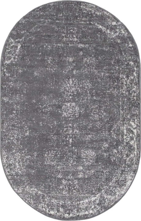 Dark Gray 3' 3 x 5' 3 Sofia Oval Rug
