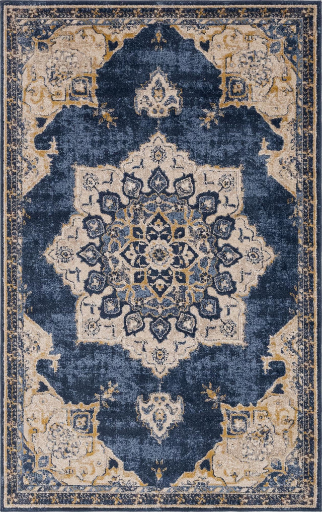 Navy Blue 1' 4 x 1' 4 Utopia Sample Area Rug Traditional Vintage Persian Inspired Vivid Color Durable Carpet for Unique Interiors for Sale at Rug Engine