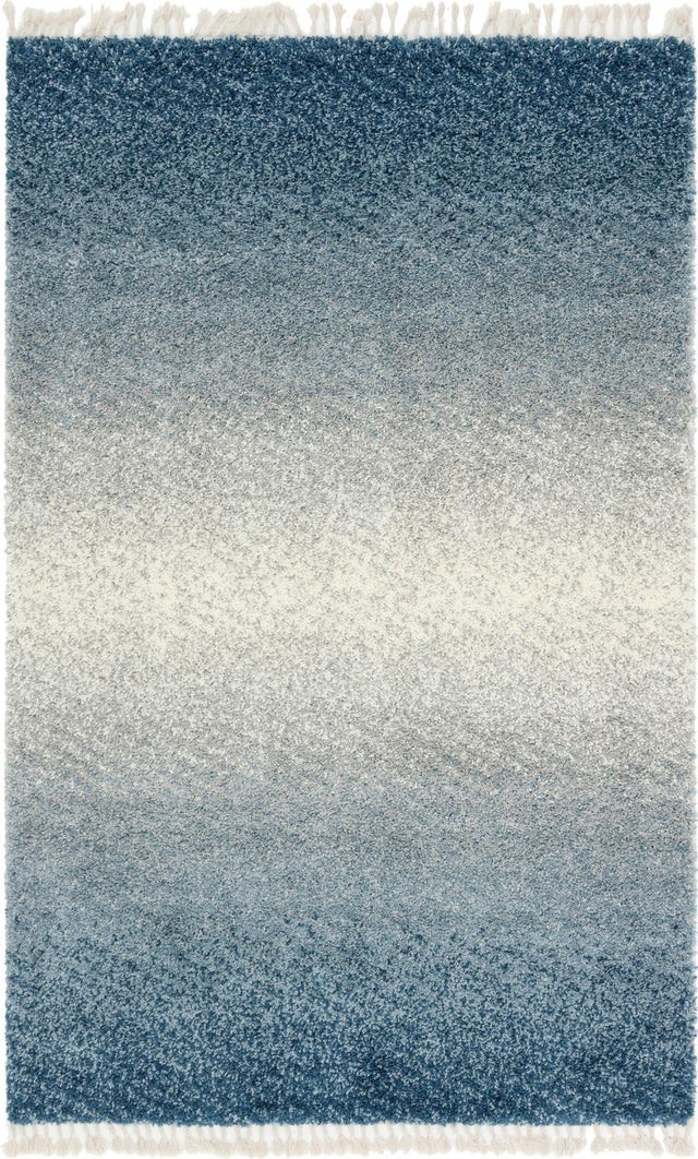 Blue 1' 4 x 1' 4 Hygge Shag Sample Area Rug Thick Soft Touch Fluffy & Plush Shaggy Pile 100% Polypropylene With Jute Backing Modern Carpet for Sale at Rug Engine