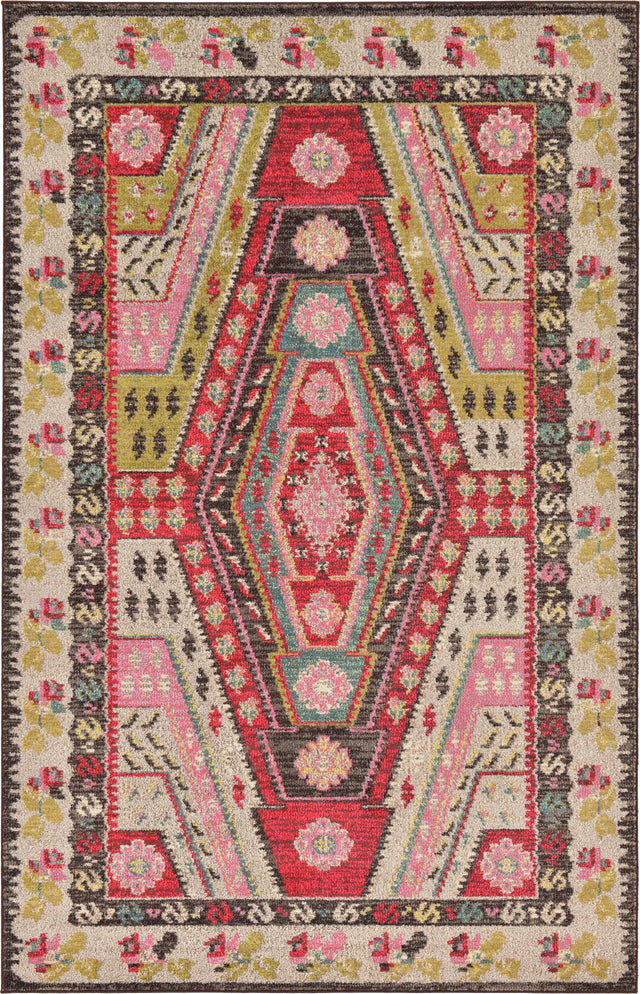 Multicolor 1' 4 x 1' 4 Sedona Sample Area Rug