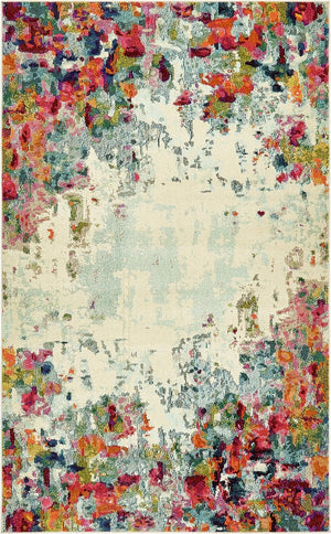 Multicolor 1' 4 x 1' 4 Chromatic Sample Area Rug 100% Polypropylene With Cotton Backing Abstract Modern Colorful Carpet Mat for Home Decor & Interior Design for Sale at Rug Engine