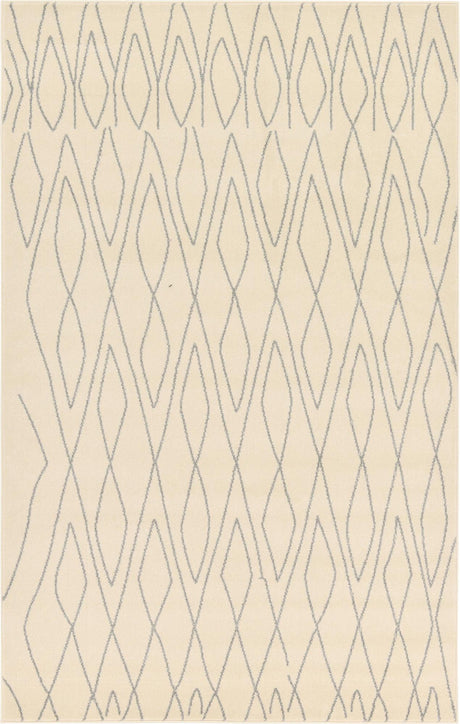 Ivory 1' 4 x 1' 4 Fez Sample Area Rug Geometric 100% Polypropylene Easy Clean Stain Resistant Carpet for Living, Dining, Office, Dorms for Sale at Rug Engine